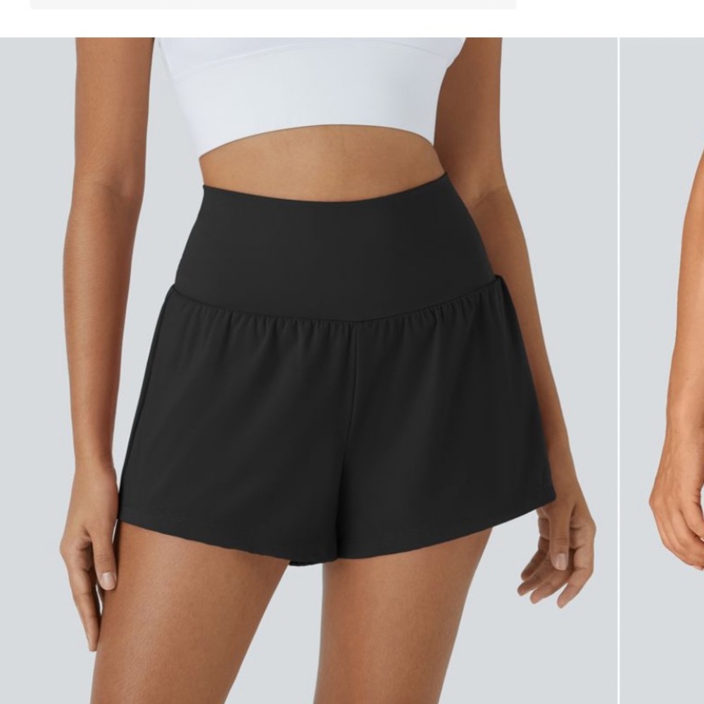 HALARA Black Athletic High-Waisted Shorts